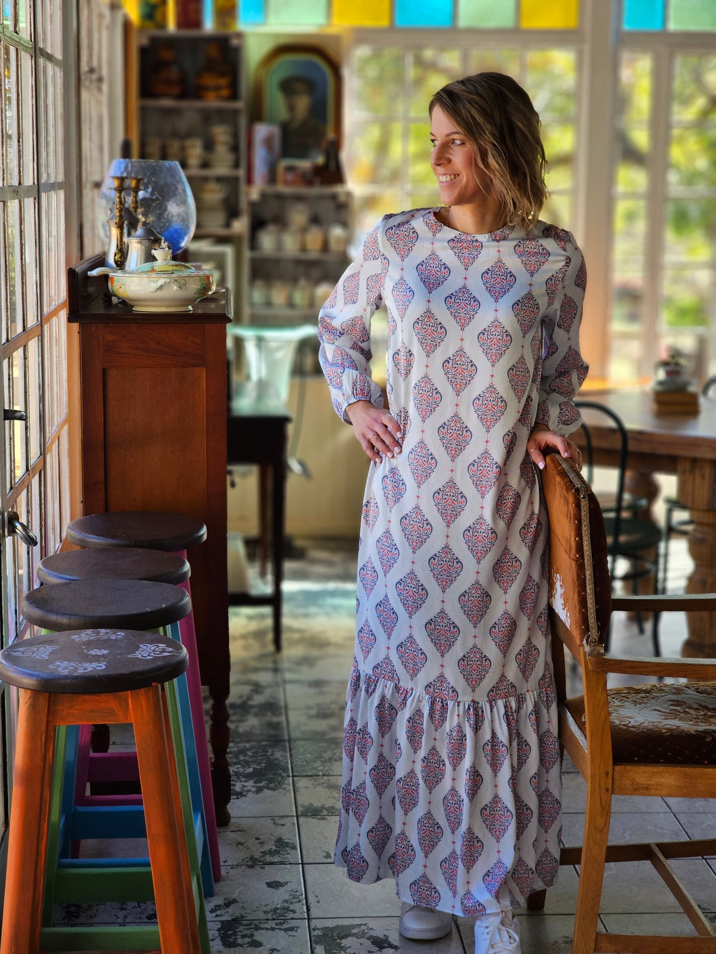 Tabitha Oriental Tiered Dress