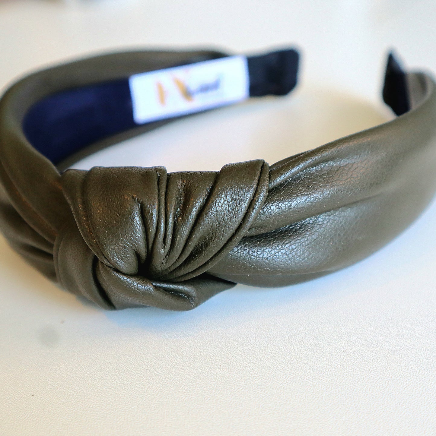 Pleather Aliceband Forest green