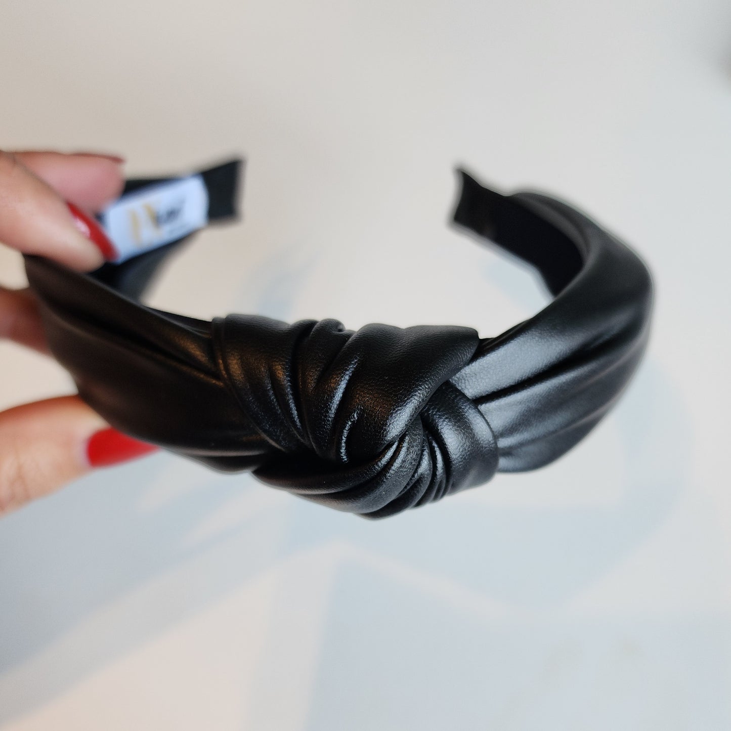 Pleather Aliceband Black