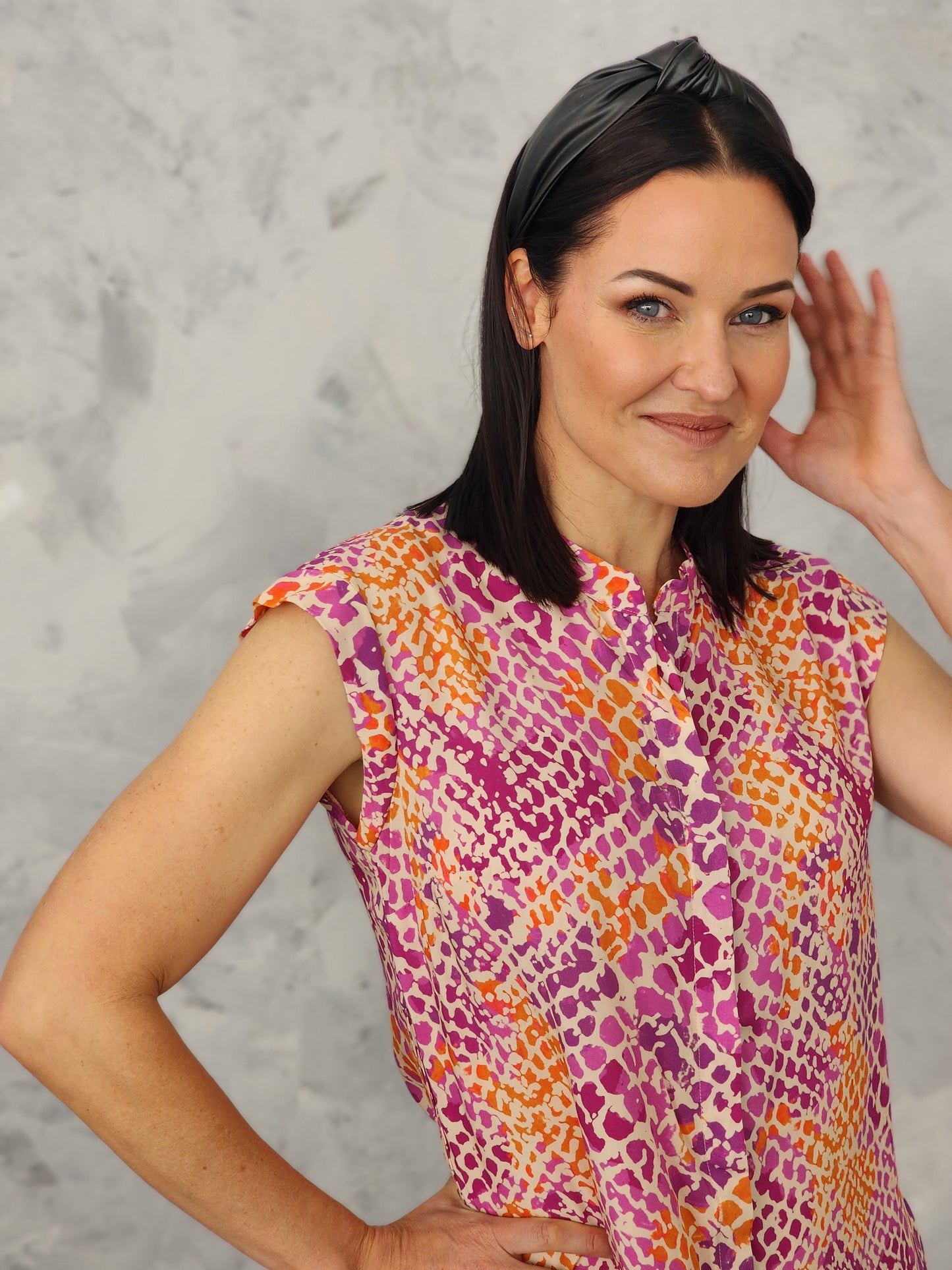Adeline Pink Snake Dress
