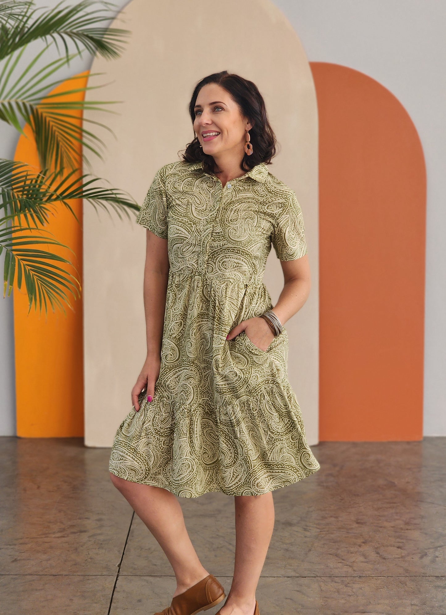 Linda Green Voile Dress