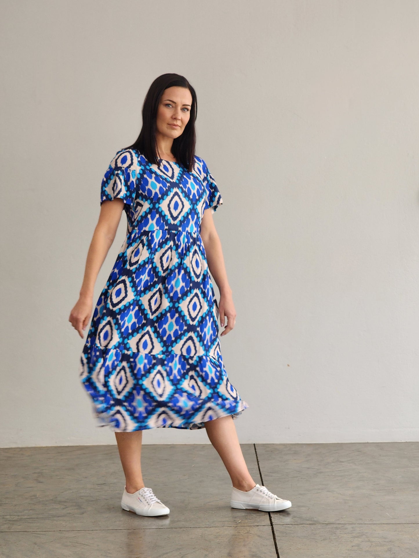 Bonita Blue Argyle Dress