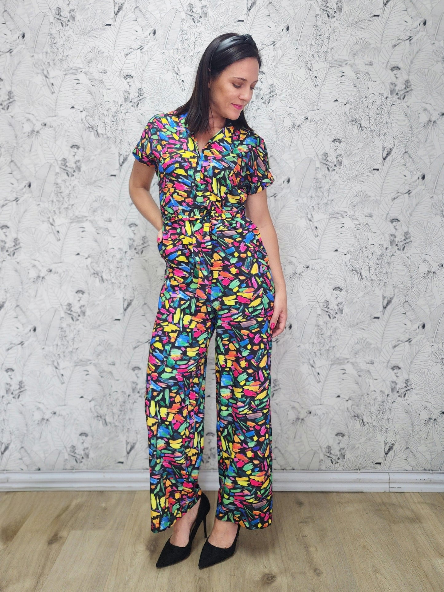Clarence Black Sprinkle Jumpsuit