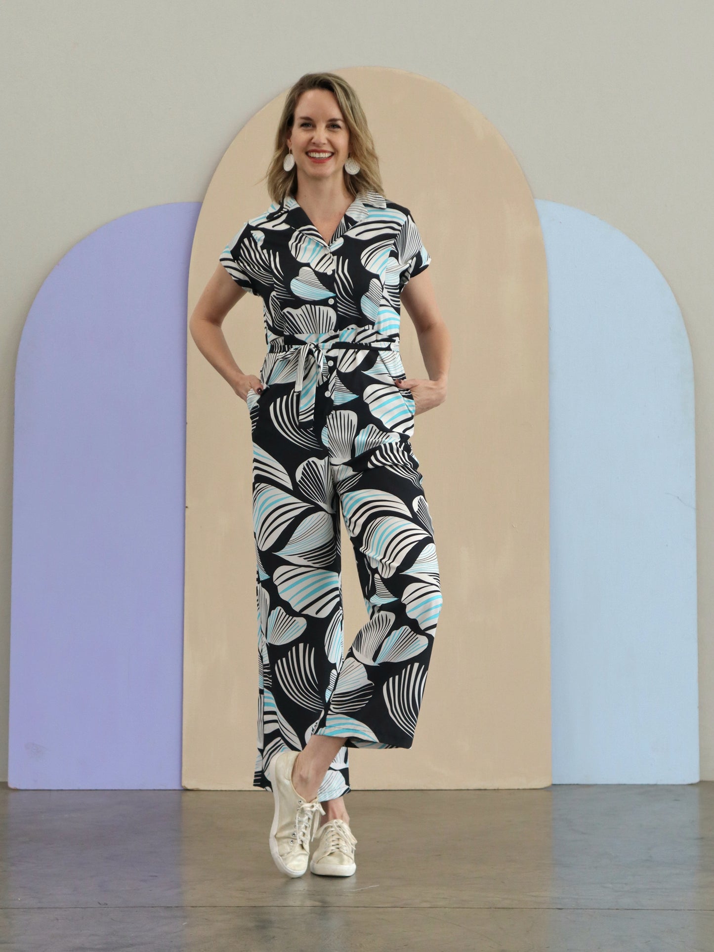 Clarence Navy oriental Jumpsuit (Size 32&40)