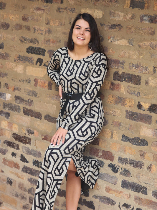 Carley Knitted Maze dress