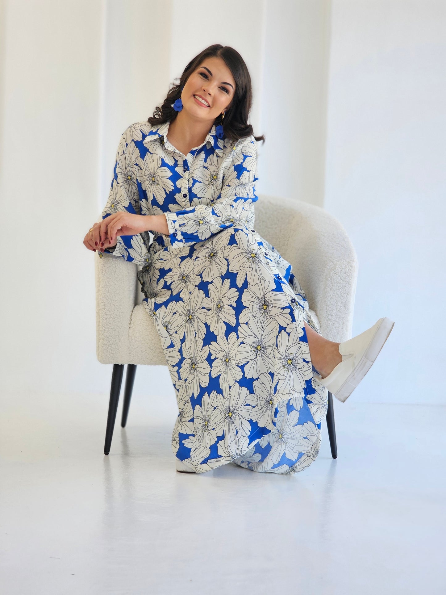 Livvie Maxi Sky Blossom Dress (Size XS/S)