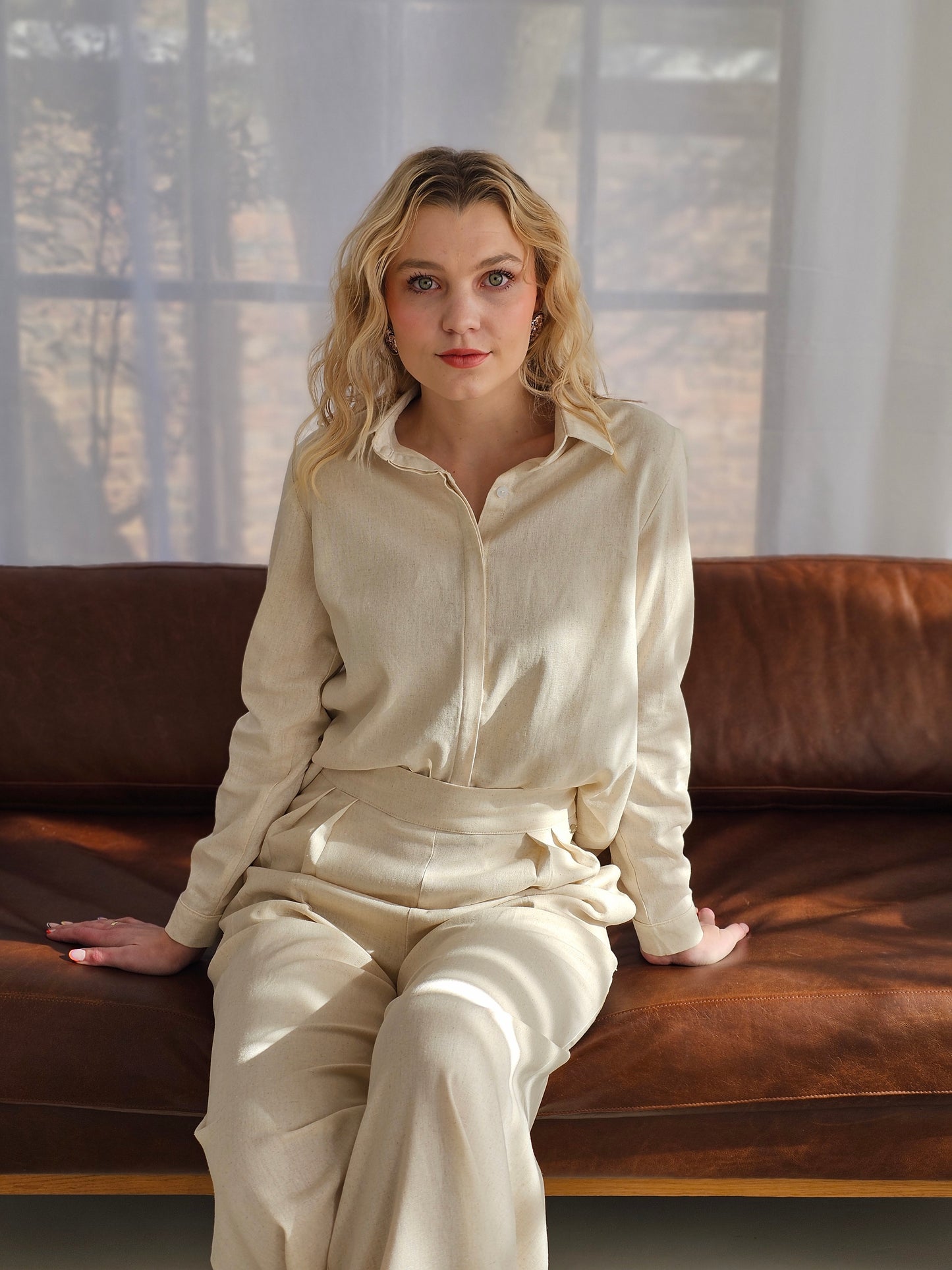 Harper Shirt Linen Natural (Size 40&42)