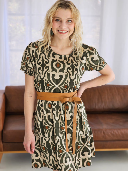 Brooklyn Dress Forest (Size S, M & L)