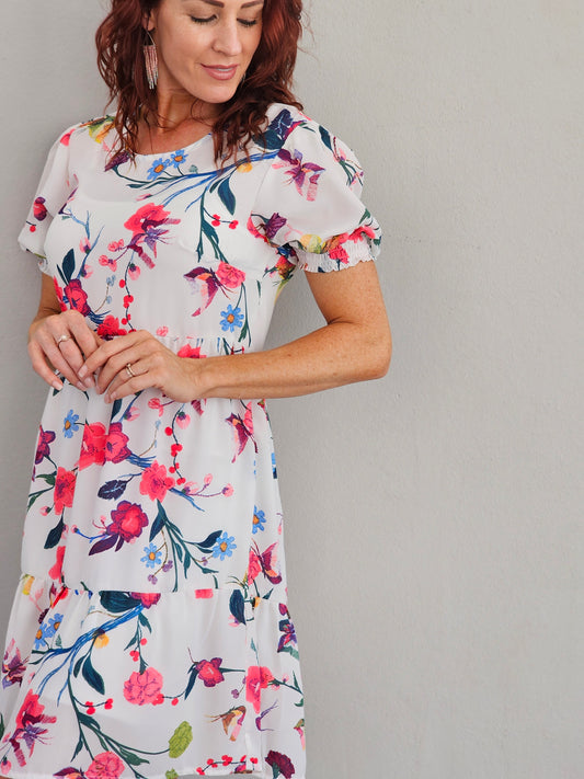 Brooklyn Dress Eden Bloom (Size 2XL)