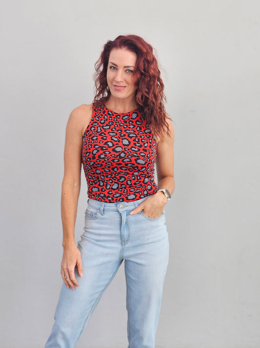 Cari Top Red Leo (Size S/M)