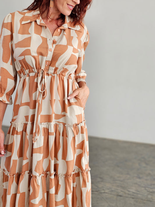 Georgia Tier Dress Sunrise (Size XL&3XL)