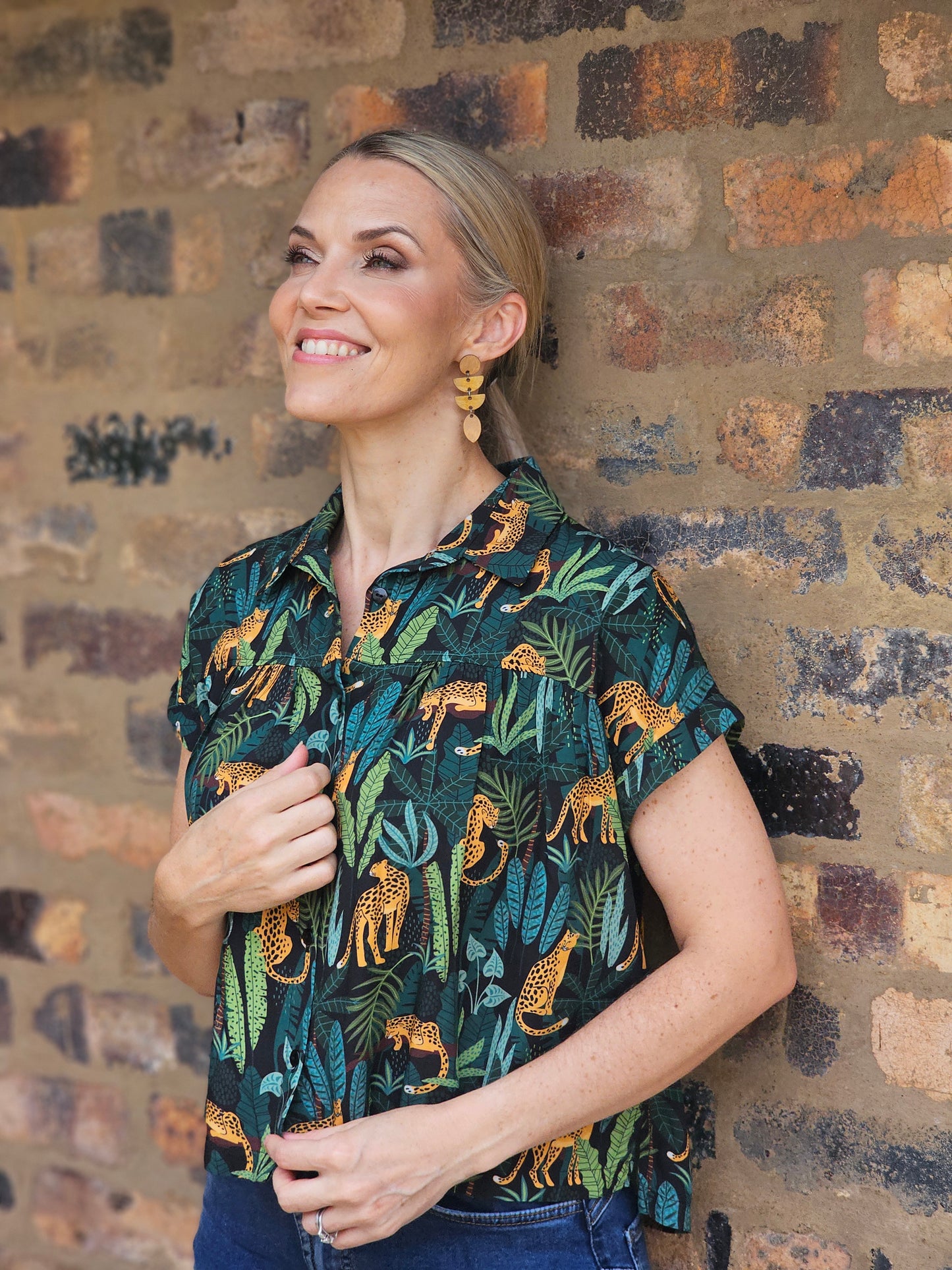 Hazel Blouse Spanish Leopard