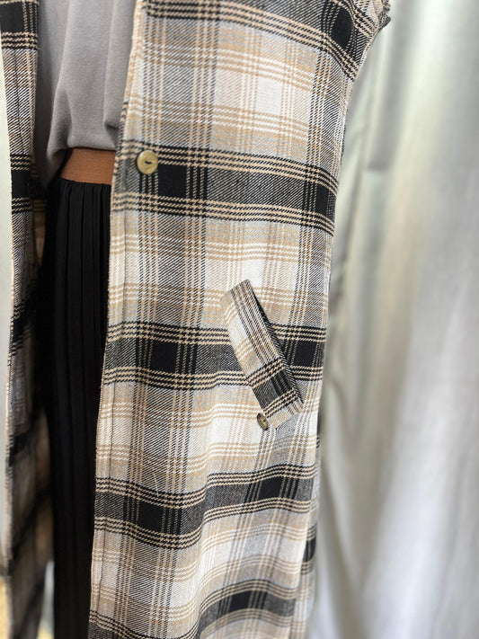 Kim Coat Brick Black Check (Size XS/S&L/XL)