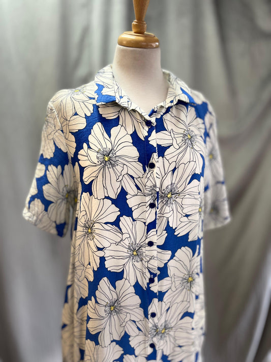 Trish dress Blue Floral Mini (Size 42)