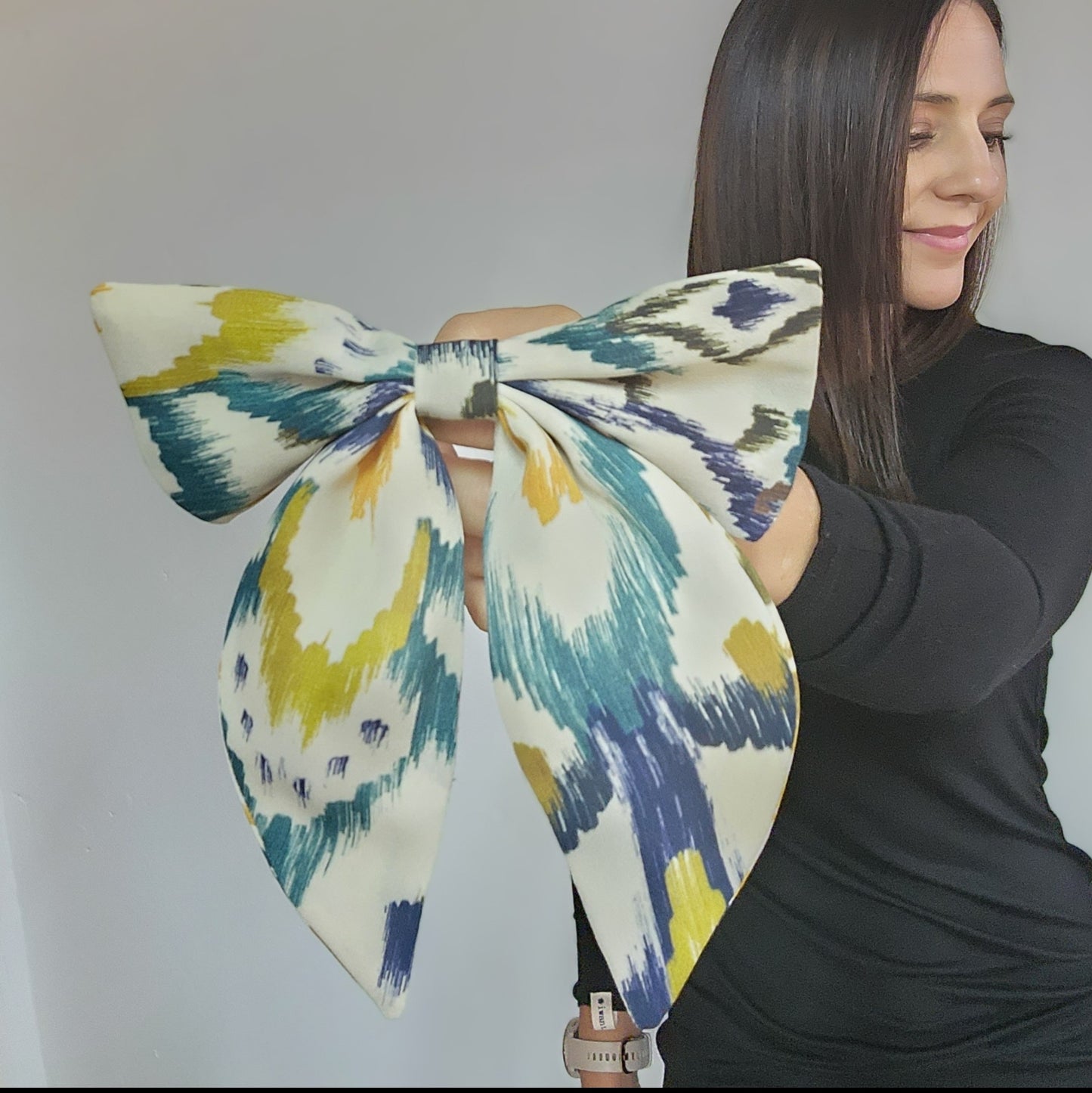 Ikat Large clip Bow