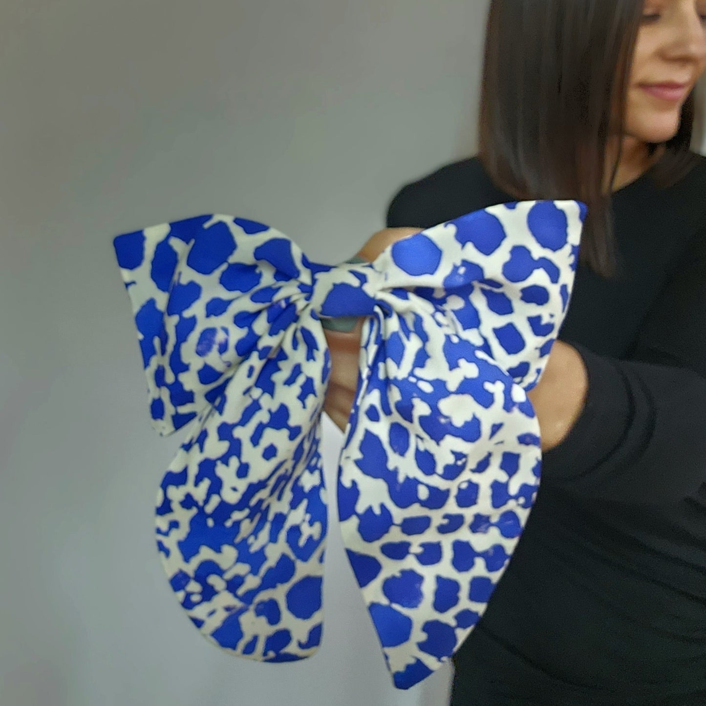 Blue Large clip Bow