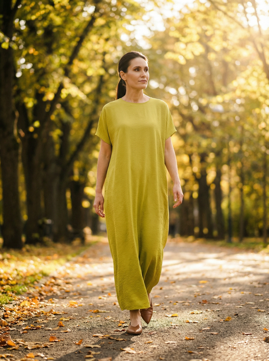 Aura Dress Chartreuse