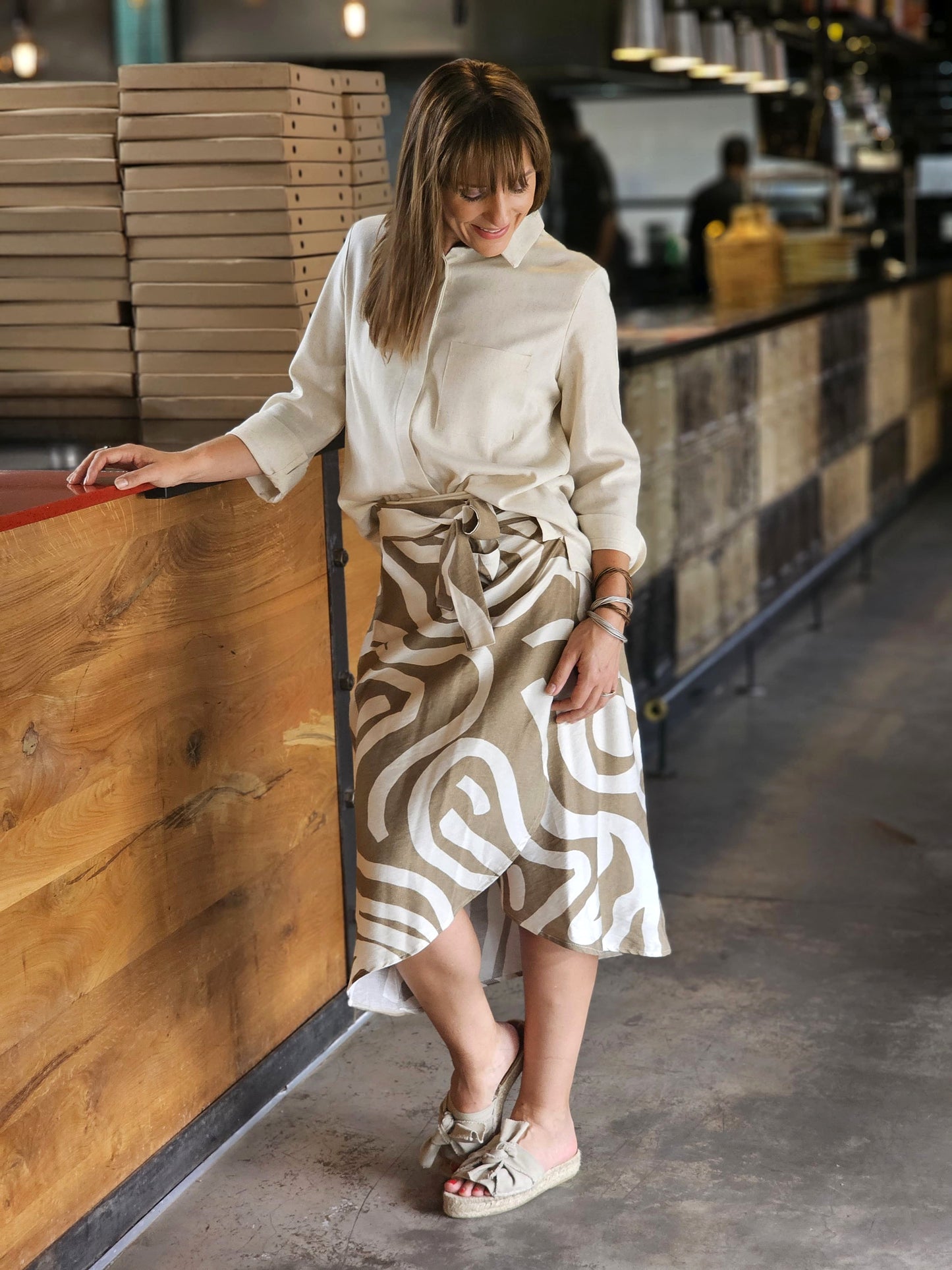 Elle Wrap Skirt Ethnic (Size L/XL)