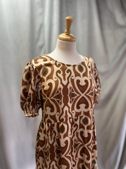 Brooklyn Dress Rust (Size M & L)