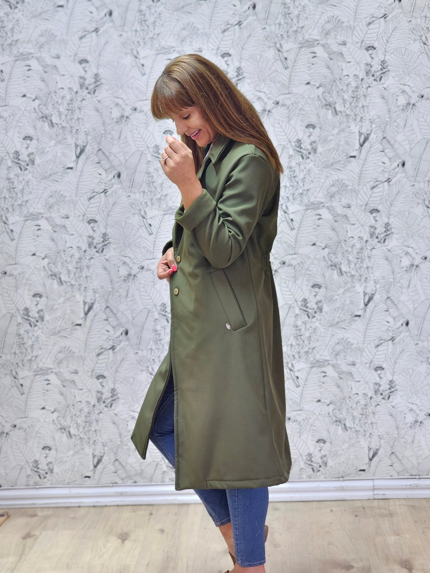 Jane Coat Soft Shell Khaki