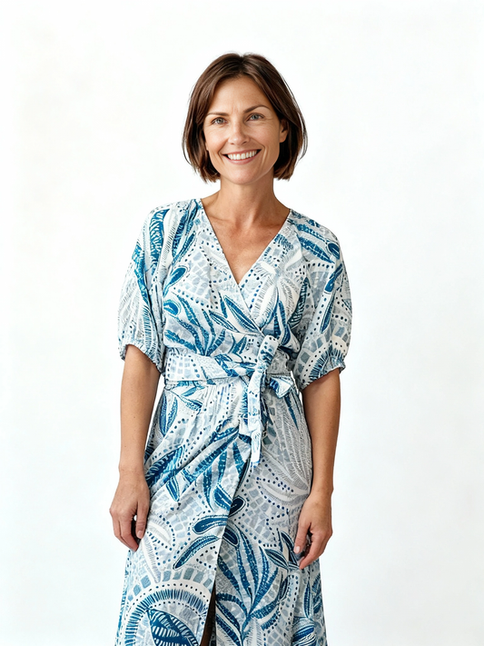 Nicole Dress Mosaic Fern