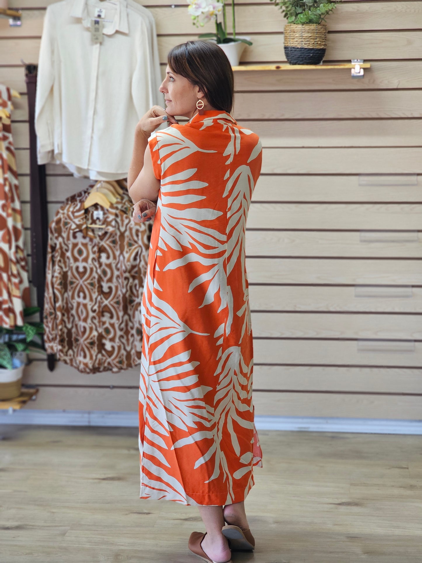 Charlotte Dress Papaya (Size 32)