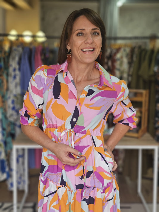 Georgia Tier Dress Tropica (Size XL, 2XL & 3XL)