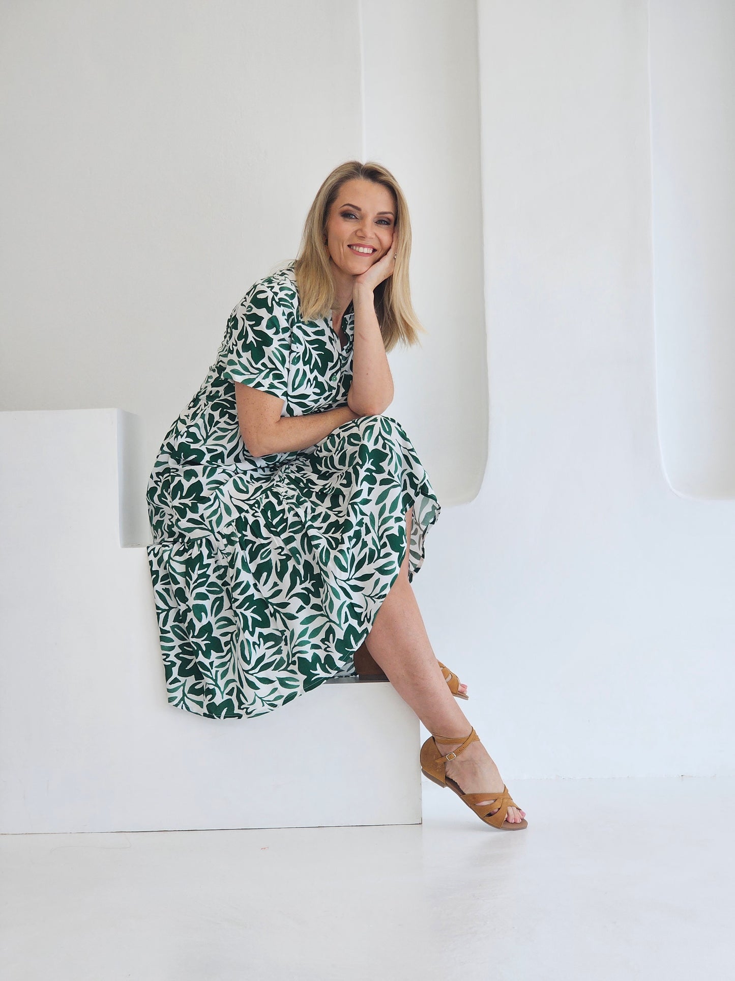 Brittany Midi Greenery (Size 30&32)