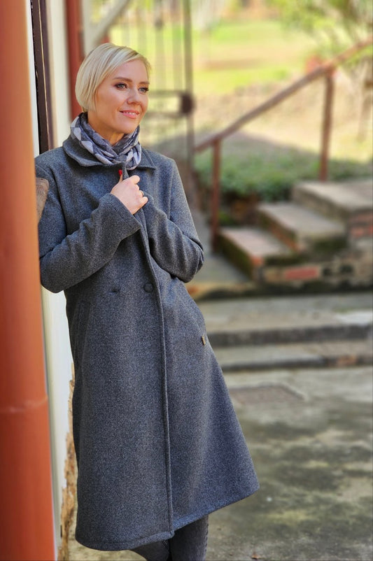 Jane Coat Charcoal Melange