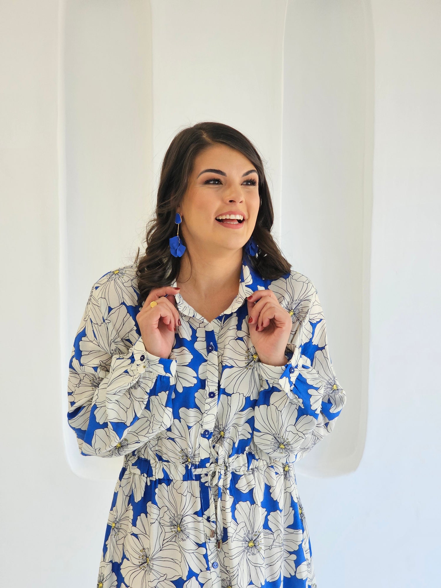 Livvie Maxi Sky Blossom Dress (Size S/M)
