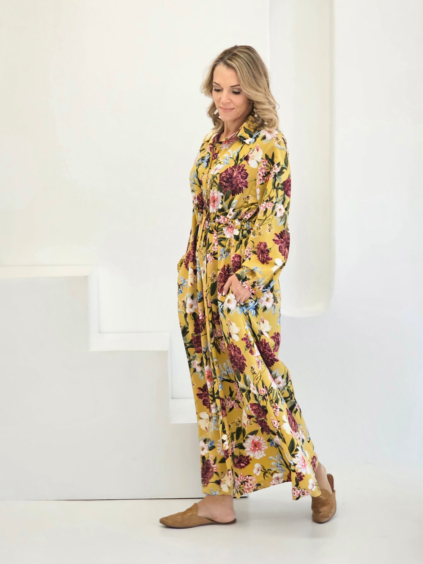 Livvie Maxi Butter Blossom Dress