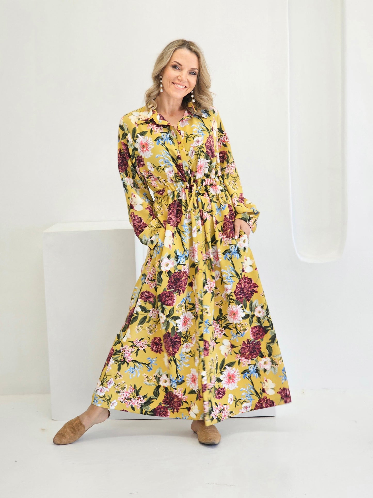 Livvie Maxi Butter Blossom Dress