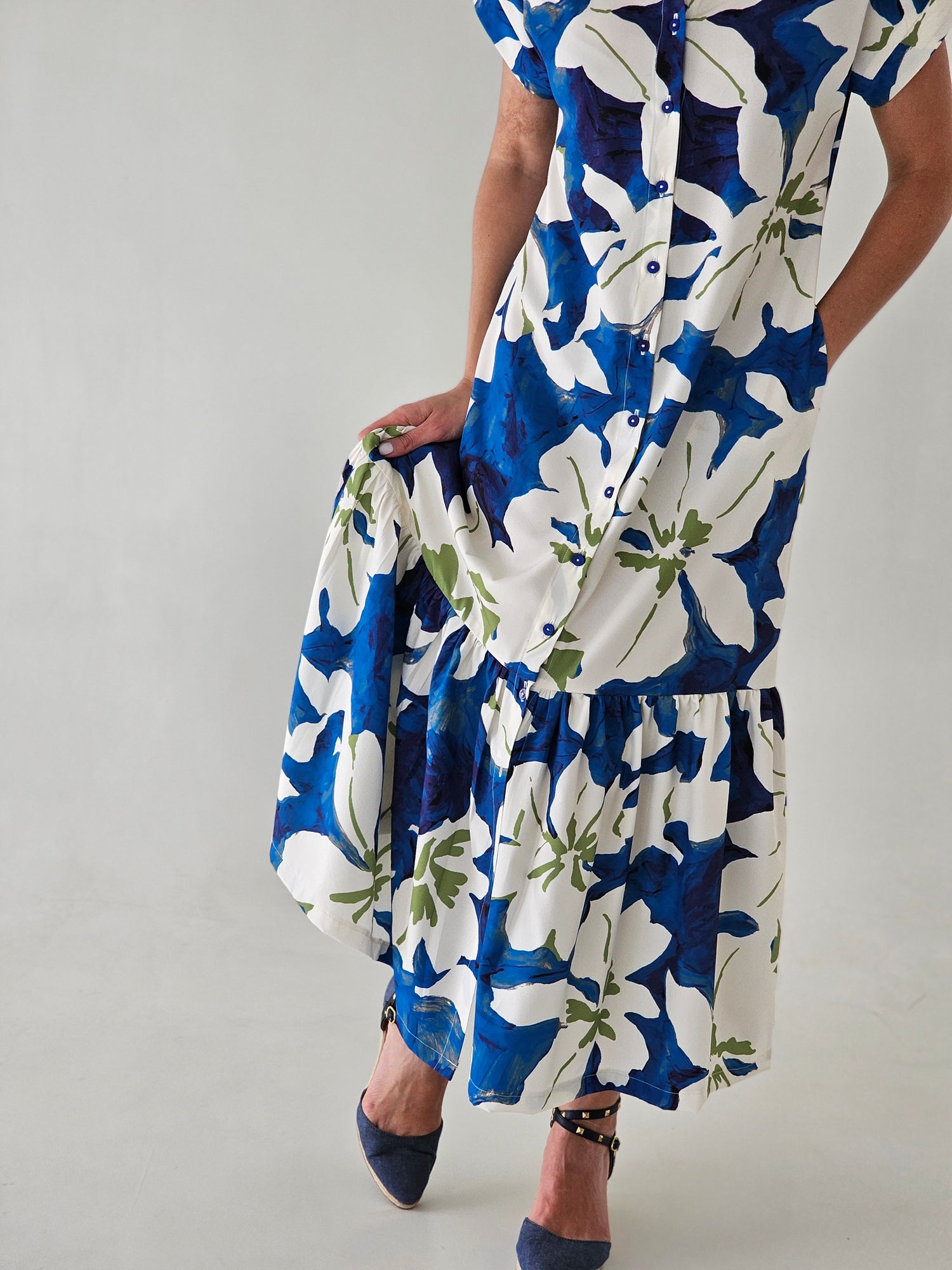 Lara Blue Silky Dress (Size 32&34)