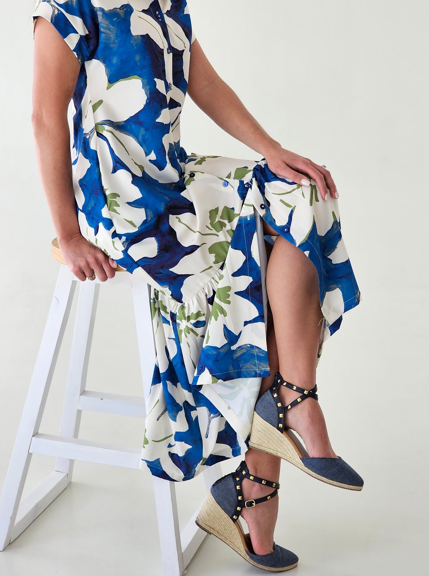 Lara Blue Silky Dress (Size 32&34)