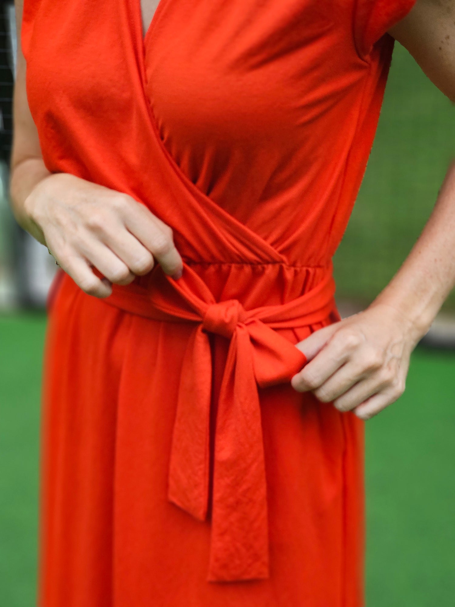 Luna Dress Red Maxi