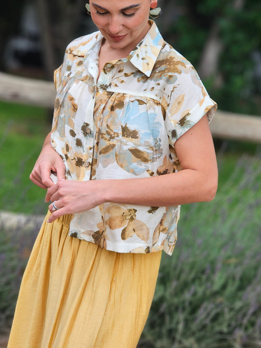 Hazel Blouse Desert Floral