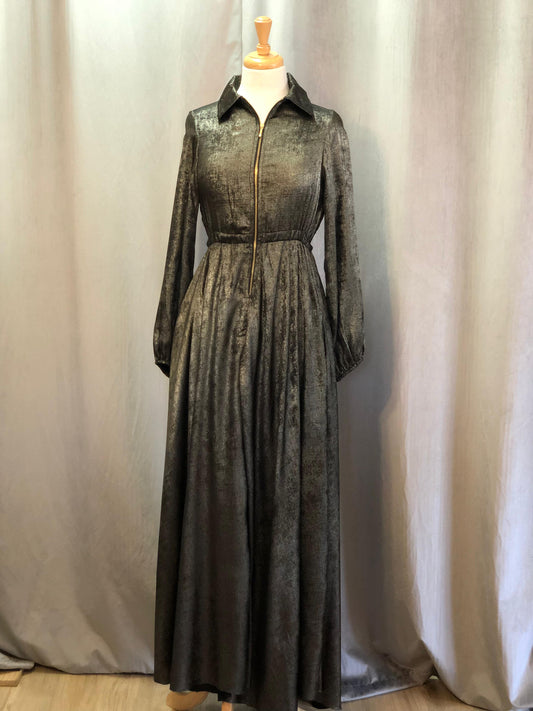 Fashion Show Metallic Maxi Dress (Size S)