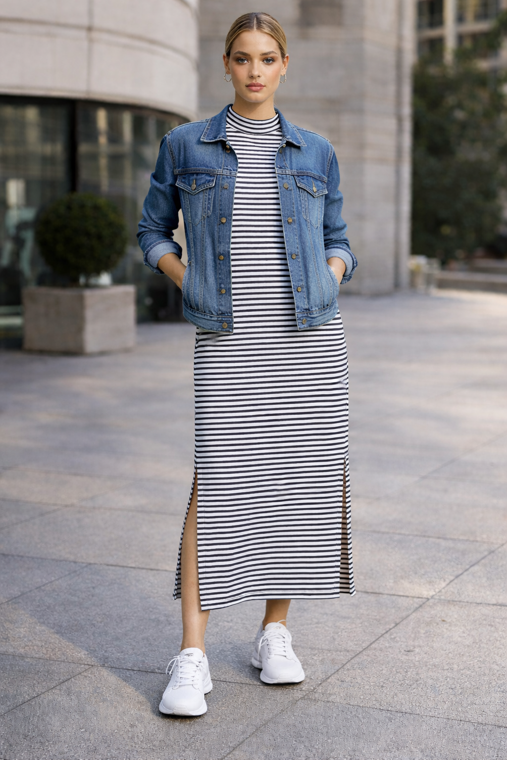 Ashley Slip Dress Striped