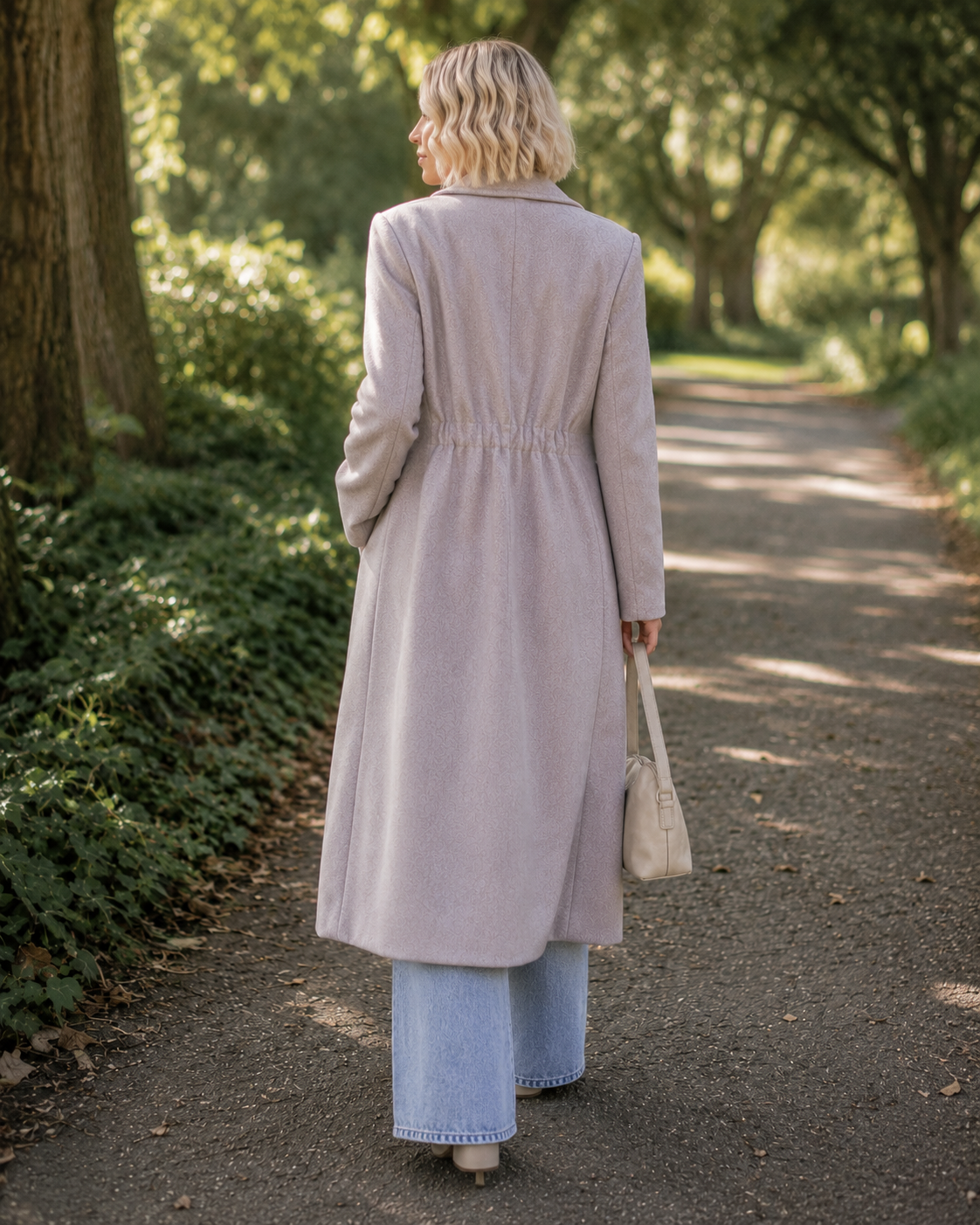 Jane Coat Maxi Rose Melange