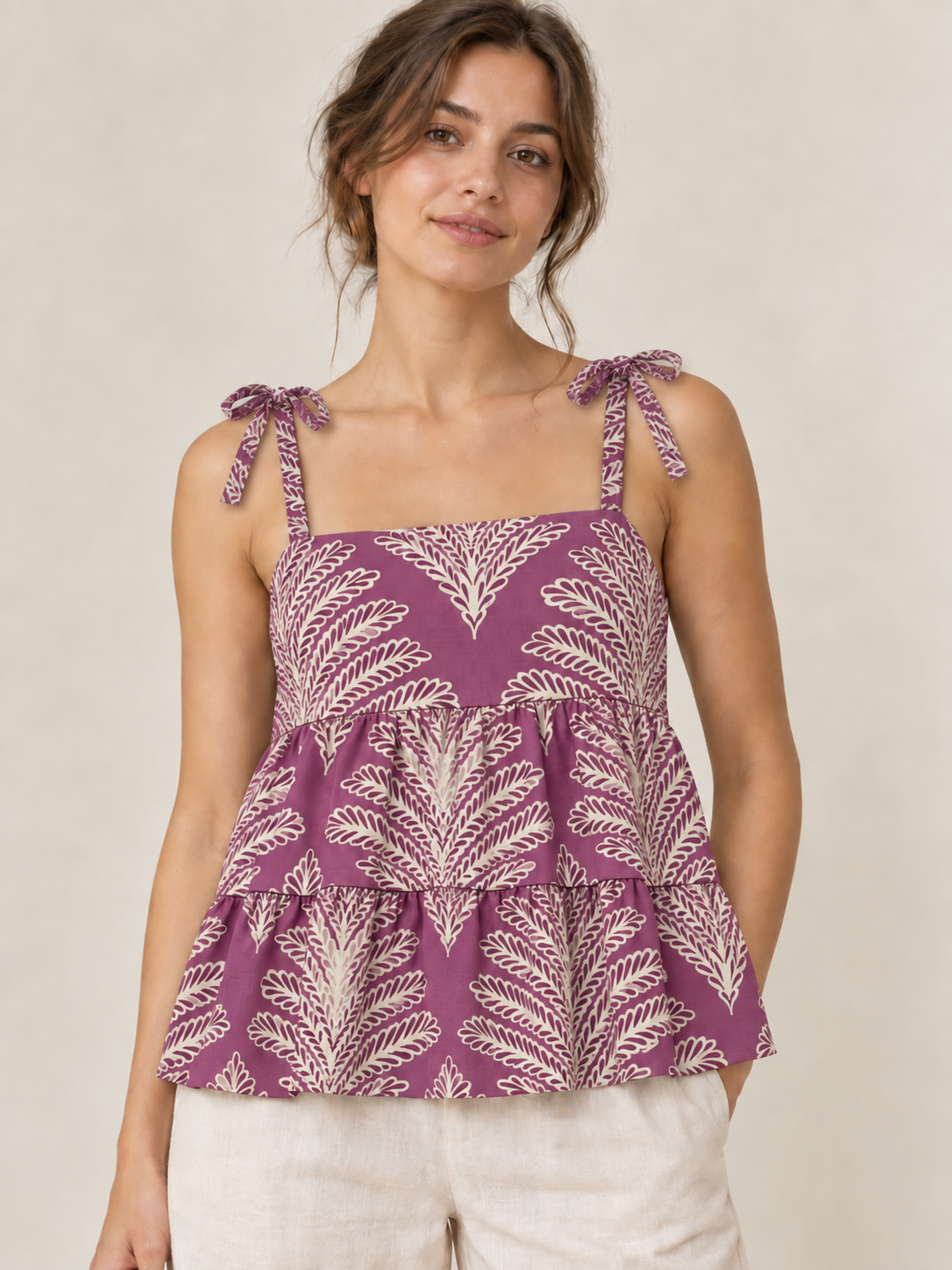Jessica Tier Top Purple Plum