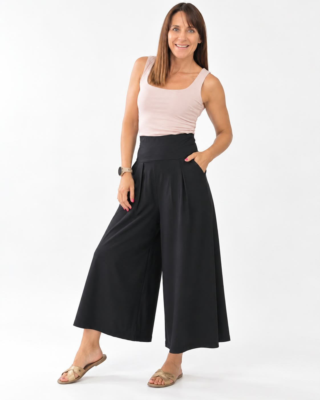 Kiki Wide Leg Trousers Black