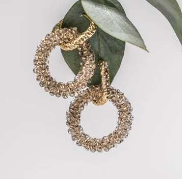Earrings Aurora Princess Drop in Demure Gold