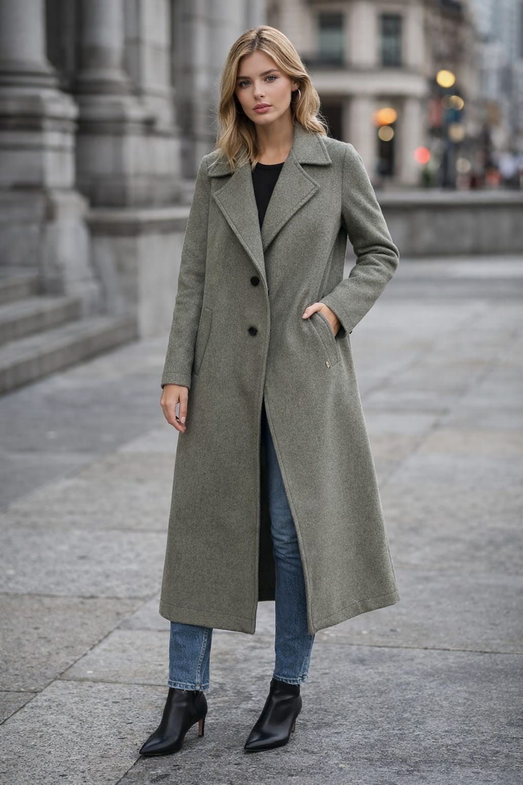 Jane Coat Maxi Fern
