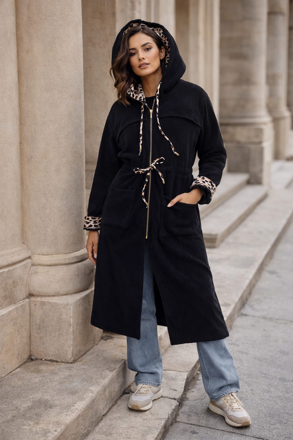 Amira Hoodie Knitted Black