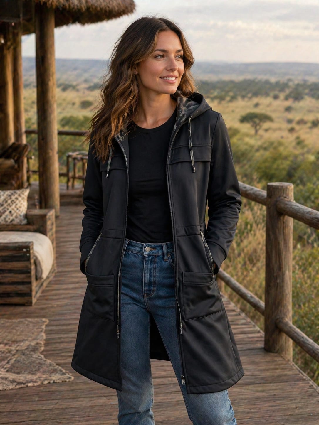 Amira Hoodie Soft Shell Midnight