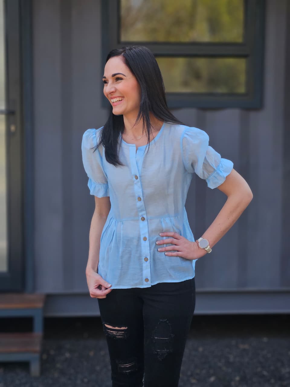 Veronica Blouse Ice