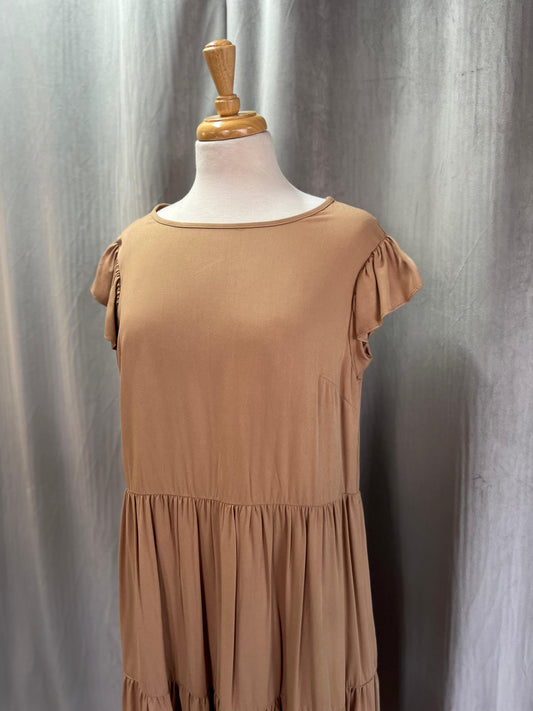 Sample Atlanta Tiered Dress Caramel (Size M)