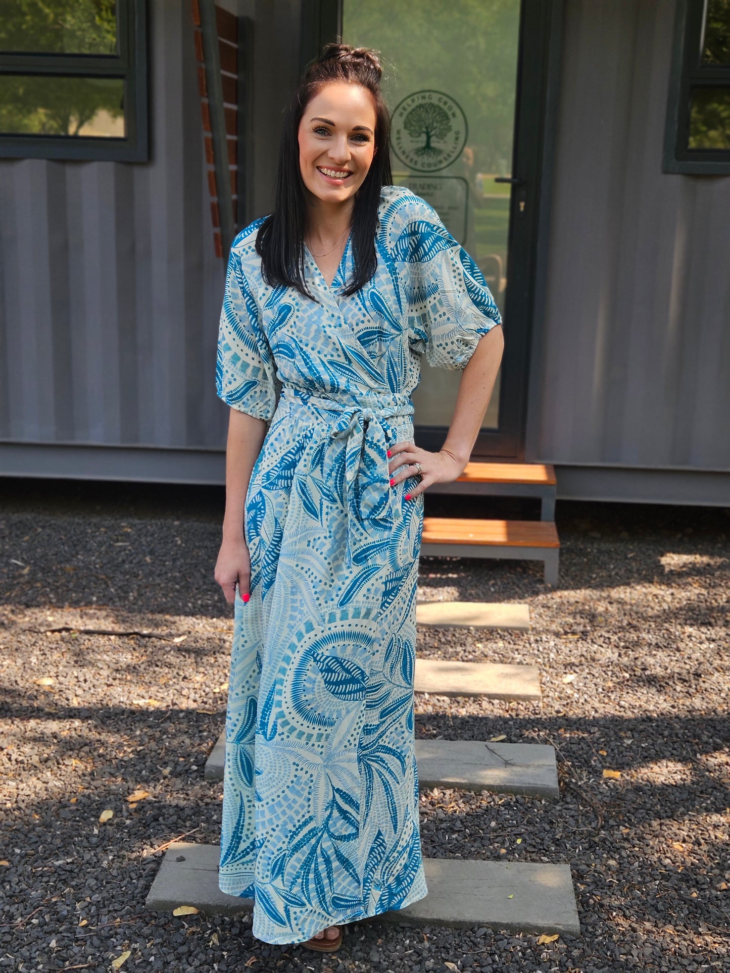 Nicole Dress Mosaic Fern