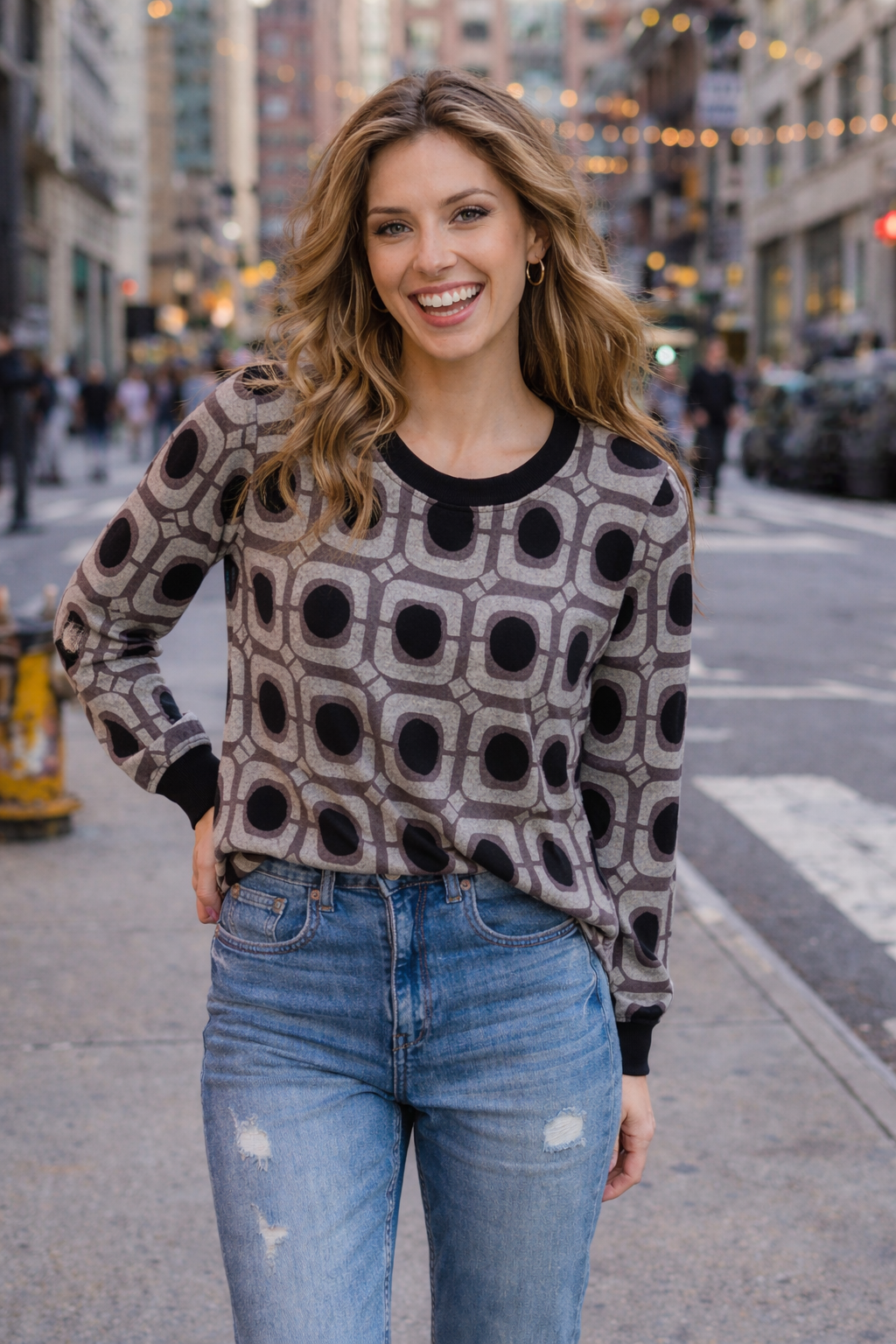 Grace jersey Geo print