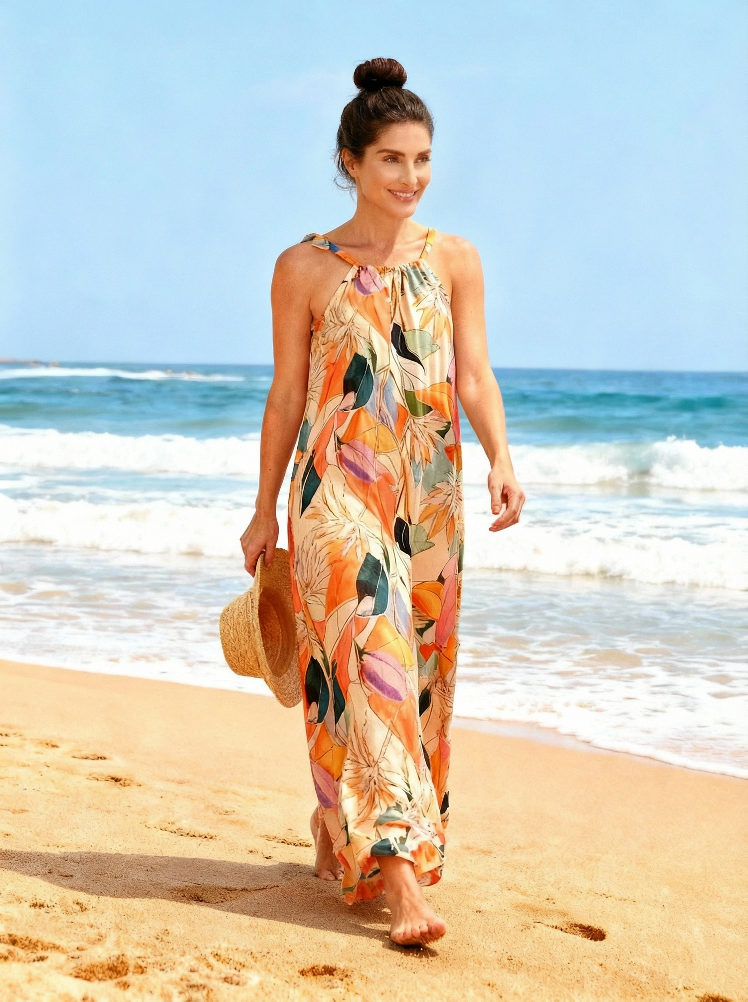 Lelane Dress Peach Floral